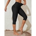 thumbnail image 5 of Attraco Swim Pants for Women High Waisted Swim Capris Swim Shorts Swimming Leggings with Two Pockets, 5 of 6
