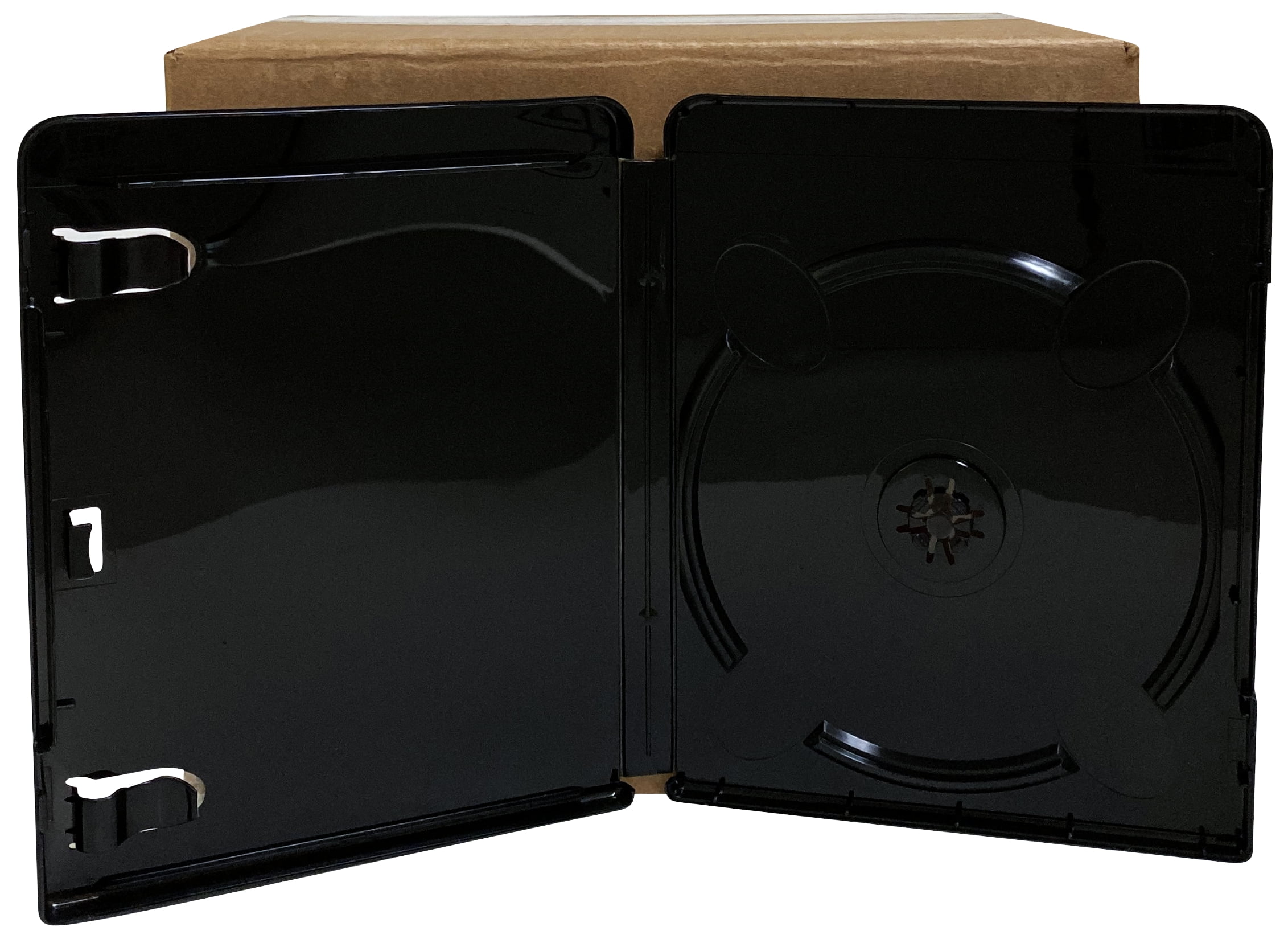 USDISC Blu-ray Cases Standard 14mm, Single 1 Disc, Glossy Black, Pack Of 50