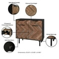 thumbnail image 4 of Manhattan Comfort Liam Sideboard made from Engineered Wood in Brown & Brown Wood, 4 of 10