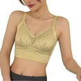 thumbnail image 2 of Aayomet Bralettes for Women Lace Back Underwear With Chest Pad Gathered Without Rims Bra On The Collection Of (Yellow, M), 2 of 3
