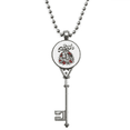 thumbnail image 1 of Animal Cobras Creature Combination Pattern Pendant Vintage Necklace Silver Key Jewelry, 1 of 3