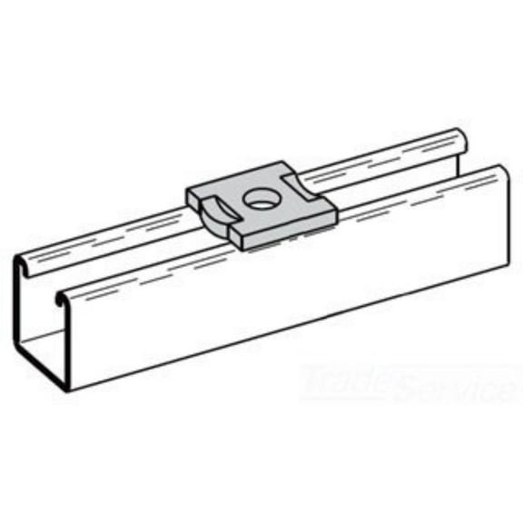 Cooper B-Line B202DZN No Twist 1-Hole Square Washer; 1/2 Inch Bolt, Steel, Zinc Electroplated