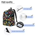 thumbnail image 3 of Yiaed Bright Mushrooms Print Print Laptop Backpack Travel Canvas Backpack Vintage Aesthetic Backpack for School Knapsack Backpack Backpack for School-Small, 3 of 5