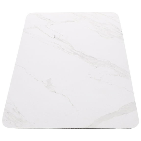 FONWILYO 1Pack Tech Fabric White Rectangular Dish Drying Mat For Kitchen Use