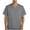 Gray, variant on Scrubs for Men Modern V-Neck Scrub Top with Pockets Stretch Soft Short Sleeve Side Split Medical Uniform Shirts S-3XL