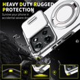 thumbnail image 6 of for Motorola Moto G 5G 2025 / G 2026 / G Play 2026, Military Grade Shockproof Bumper Rugged Rotating Stand Ring Holder Anti-Scratch Magnetic Cover Compatible with Car Mount Case,Siver, 6 of 11
