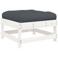 thumbnail image 5 of vidaXL 6 Piece Garden Lounge Set with Cushions White Solid Wood, 5 of 5