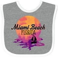thumbnail image 3 of Inktastic Miami Beach Florida Vacation Sunset Girls Baby Bib, 3 of 4