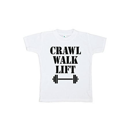 

7 ate 9 Apparel Kids Crawl Walk Lift T-Shirt White