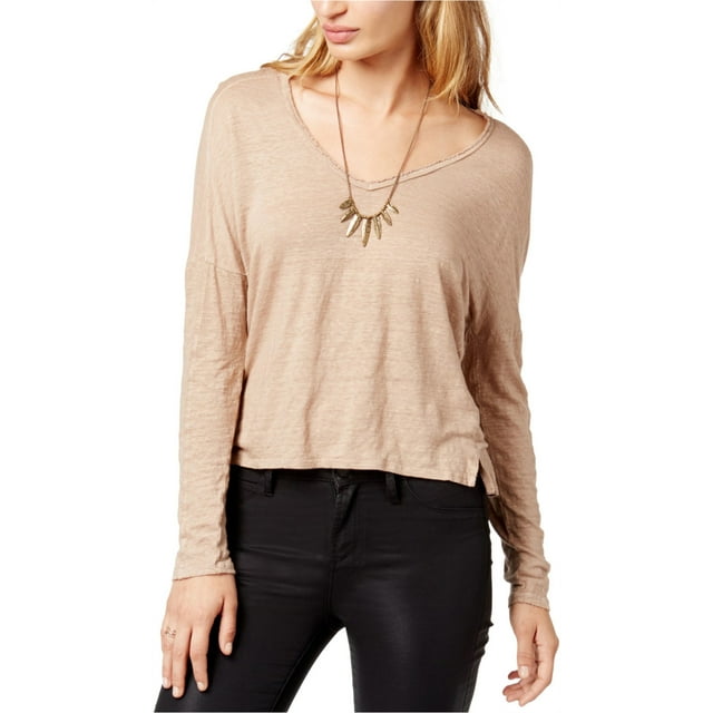 Project Social T T-Shirt Basique Texturé Raine pour Femmes, Beige, Grand