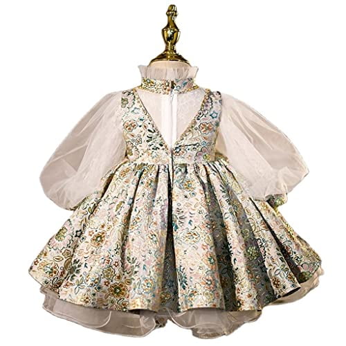 PULASSI Girl Dress Clothes Girls Party Dress Evening Prom Dresses Long Sleeve Princess Dress A 3 Years