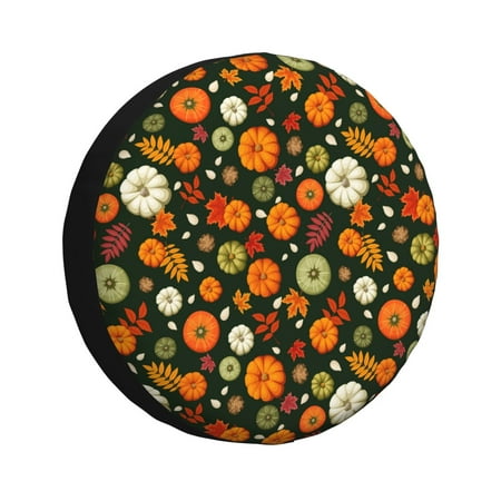 Spare Tire Cover Harvest Pumpkins Wheel Cover Tire Covers for Trailers Car Truck Camper Universal Tire Covering Fits Diameter 15 inch