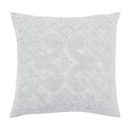 Better Trends 26"x 26" Euro Pillow Sham 100% Cotton Pillow Cover Medallion Design Machine Washable (White) Ashton Collection
