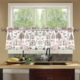thumbnail image 4 of Yayeee Kitchen Curtains Tier Set of 2 Light Filtering 57"x24" Over Sink Window Panels, Nordic Christmas House, 4 of 7