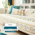 thumbnail image 2 of Boho Chenille Couch Covers,Geometric Couch Covers for Sofa,Chenille Couch Cover Non Slip,Sectional l Shaped Sofa Furniture Protector Cover for Home Decor,（Lake Blue）, 2 of 7
