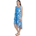 thumbnail image 3 of Larky Lark Womens Colorblock Ombre Floral High Low Dress, 3 of 4