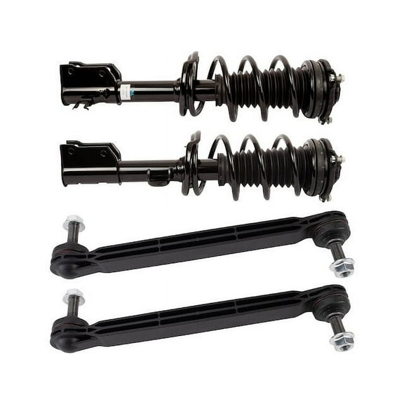 Front Strut Coil Spring Sway Bar Link Kit 4 Piece - Compatible with 2017 - 2021 Jeep Compass 2018 2019 2020
