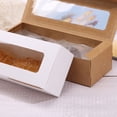 thumbnail image 4 of Rectangle Wedding Party Favor Gift Box Portable Storage Boxes Dust-proof Lid with Lid Cake Packaging Case Home Kitchen Bakery Brown, 4 of 9