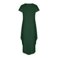 thumbnail image 5 of Pntutb Best Womens Summer Dresses Maxi Beach Short Sleeve V Neck Swing Dress With Pockets, 5 of 6