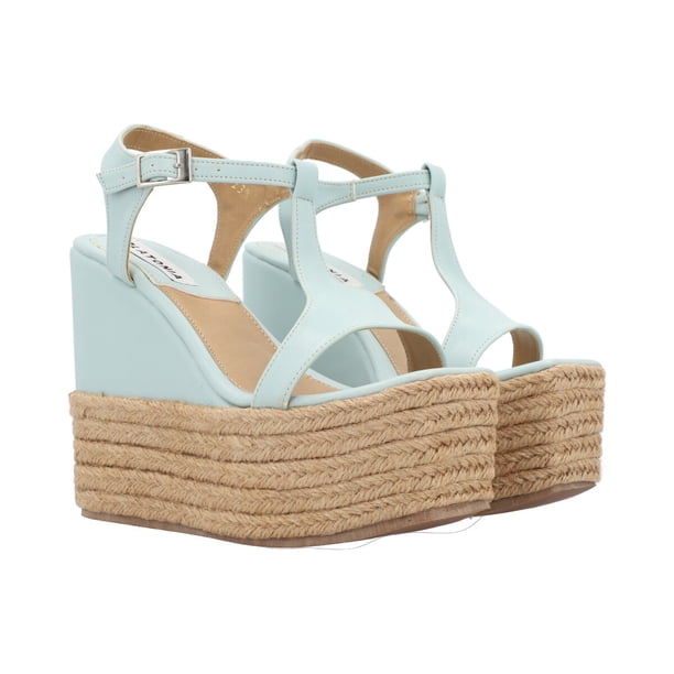 Sandalia De Plataforma Con Yute Para Mujer Color Aqua Platonia CLEOPATRA-04-AQUA