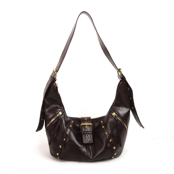 Sunyuer Y2K Hobo Shoulder Bag for Women, Clutch Small Purses Handbag Trendy Punk Bags