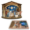 thumbnail image 5 of Designocracy Handcrafted Miniature Village Nativity Scene, 6.5 in Wood, 5 of 9