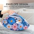 thumbnail image 4 of Yayeee Pillowcase Standard Size Set of 2 Satin Wrinkle Resistant Pillow Case, Blue Daisy, 4 of 8