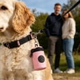 thumbnail image 3 of Dog Poop Bag Holder for Leash, Soft Fabric Doggie Waste Bag Dispenser with Carabiner Clip, Easy Release Fits Standard Poo Bags, Puppy Potty Carrier Zipper Pouch, 3 of 8