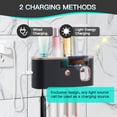 thumbnail image 2 of PHANCIR UV Toothbrush Holder for Bathrooms,5-Slot Wall Mount Toothbrush Timing Function Wall Mounted with Toothpaste Dispenser for Electric / Regular Toothbrush, 2 of 8