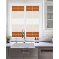 thumbnail image 2 of Window Privacy Film Orange Beige Stripe Stained Glass Window Film Decorative Sun Block Window Cover Modern Art Horizontal Striped Window Clings Static Adhesive Sticker for Bathroom 19.6"x39.3", 2 of 6