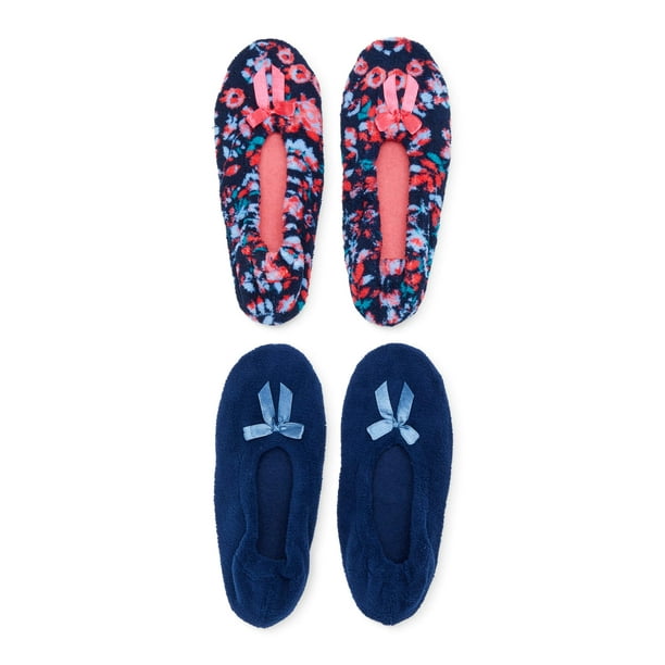 Secret Treasures Secret Treasures Women S 2 Pack Ballet Slippers Walmart Com Walmart Com
