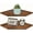 Brown, variant on Corner Shelf Wall Mount, Set of 2 Corner Floating Shelves with Cord Hole for TV, Cable Box, Wood Hanging Storage Shelf Organizer for Bathroom Kitchen Living Room Bedroom, Rustic Grey