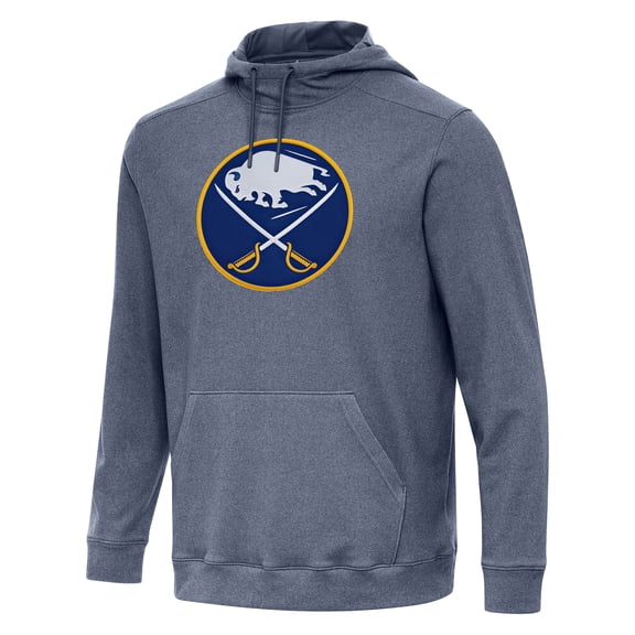 Men's Antigua Heather Navy Buffalo Sabres Cloud Pullover Hoodie