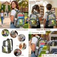thumbnail image 5 of Xoenoiee Dinosaur Book Camo Print Large Clear Backpack for School Boys 3PCS See Through Backpacks with Lunch Bag and Pencil Case Set, Heavy Duty Transparent Bookbag for Kids, 5 of 5