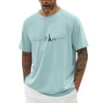 thumbnail image 2 of Paris Eiffel Tower Graphic Tees for Men 2026 Summer Casual Short Raglan Sleeve Crewneck T Shirts Travel Shirt, 2 of 5