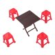 thumbnail image 1 of Accesorios Para Casa De Muñecas A Escala 1:12, Muebles En Miniatura, Mesa, Taburete, Mesa Plegable, Modelo De Taburete Rojo, 1 of 7