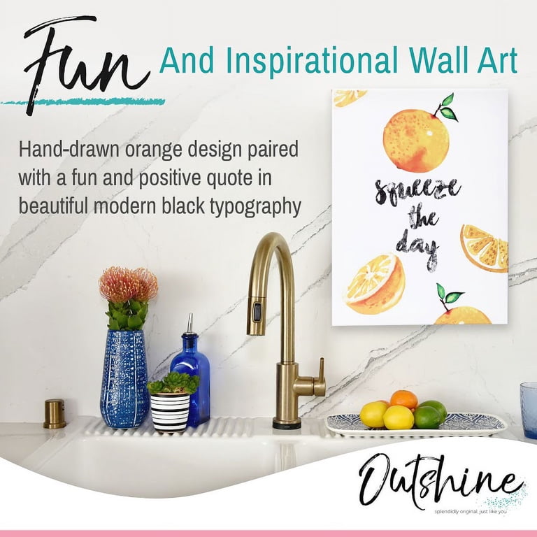 OUTSHINE Orange Framed Canvas Wall Art 12 display picture 1