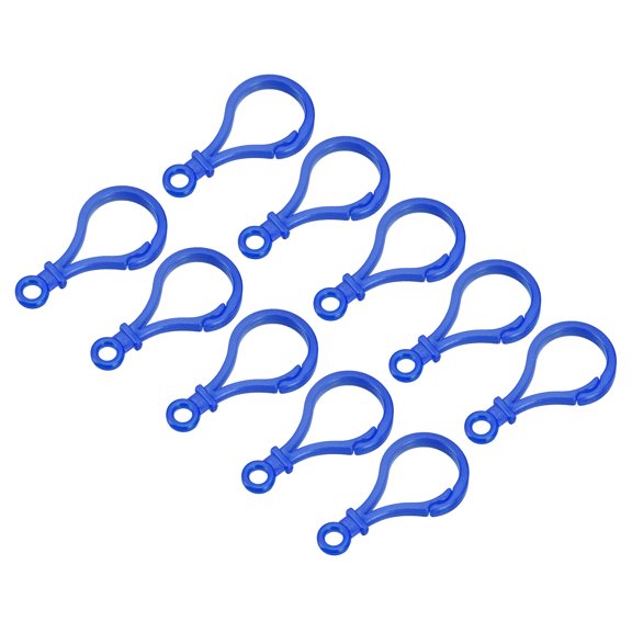 Plastic Lobster Clasps, Claw Snap Hooks for Keychains DIY Sapphire Blue, 48Pack