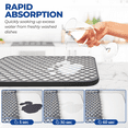 thumbnail image 3 of Stone Dish   Drying Mat for Kitchen Counter, Wrapped in Silicone, Water Absorbent, Quick-Drying, Non-Slip Mats, Heat Resistant, Eco-Friendly Diatomaceous Earth Stone Mat (15.7x11.8 inch, Gray), 3 of 7
