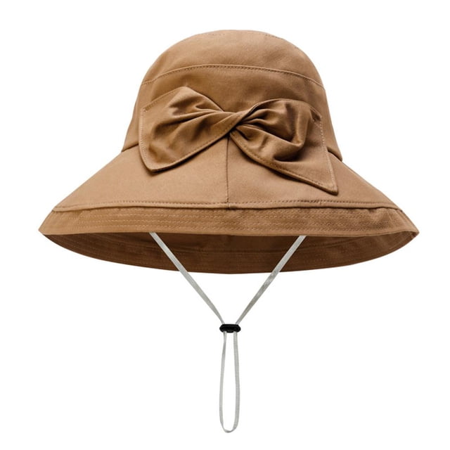 Sombrero Para El Sol De Verano Sombrilla Para Exteriores Protección Solar Sombrero Para El Sol De Ala Ancha Sombrero De Pescador Con Lazo Vogacara AP006786-02