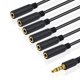 thumbnail image 2 of Cable Divisor Auxiliar 3 5 Mm 1 A 5/6 Vías para Altavoces PC Con Reproductor MP3 MP4, 2 of 9