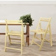 thumbnail image 3 of Juego de 2 sillas plegables de madera para uso casual con acabado natural, 3 of 7