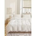 thumbnail image 6 of Move Over White Pom Poms Bedding Sets Twin, Mini Ball Fringe Pattern, Washed Microfiber, Boho White Duvet Cover Set, No Filling, 6 of 9
