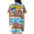 thumbnail image 3 of Xecao Rainbow Animals on Noah's Ark print Swimsuit for women, Summer-ready, sporty style.Quick-dry fabric. Many sizes & colors., 3 of 9