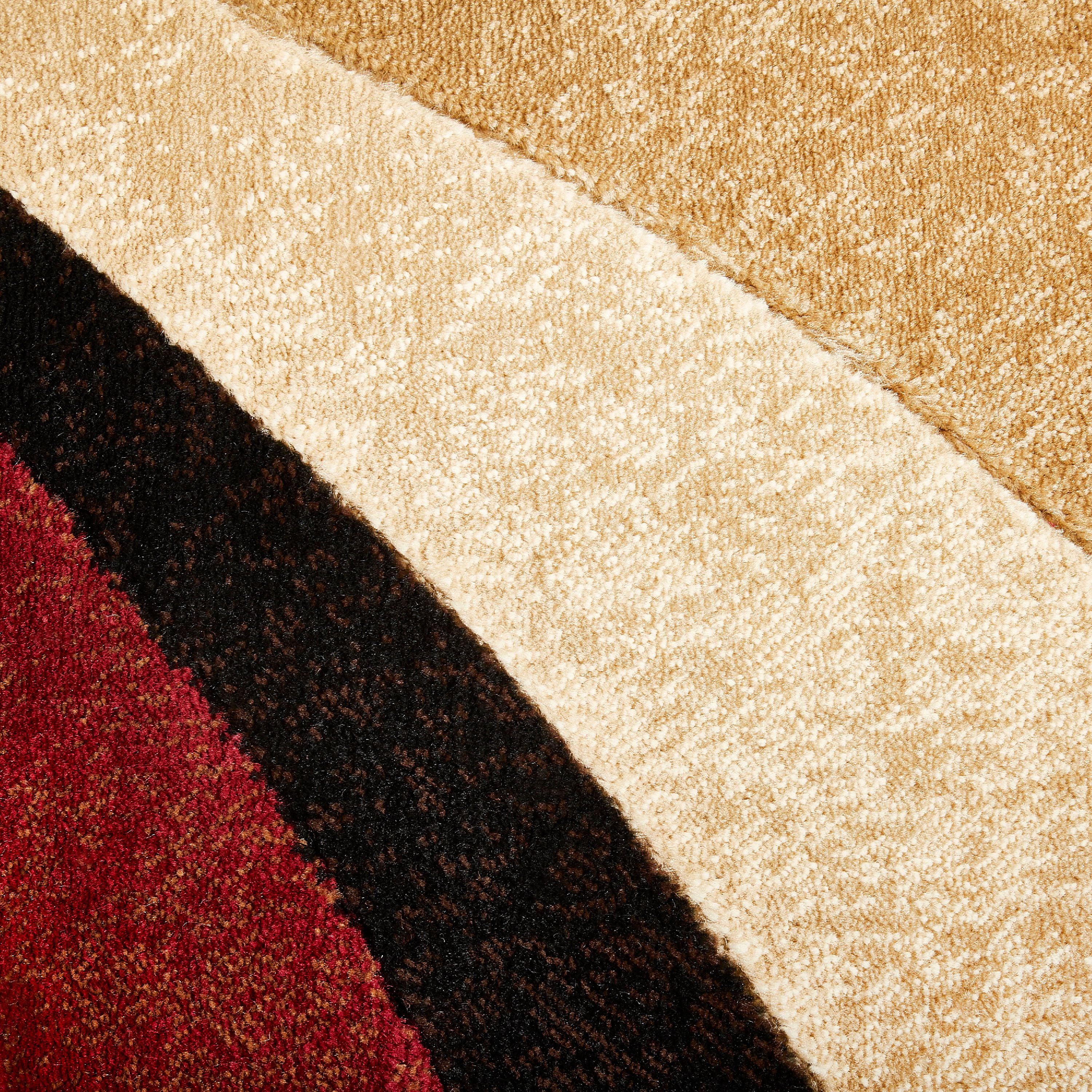 Home Dynamix Tribeca Slade Contemporary Abstract Area Rug, Brown/Red, 5'2" Round