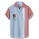 thumbnail image 1 of Mens Manga Corta Botón Abajo Camisas Casual de la Impresión de la Playa Cuello de Vuelta, Botón Tropical Arriba Blusa para Al Aire Libre, 1 of 4