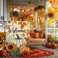 thumbnail image 4 of Rustic Farmhouse Thanksgiving Pumpkin Garden Flag 12x18 Inch Double Sided Burlap Fall Welcome Autumn Maple Leaf Sunflower Decor, 4 of 9