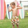 thumbnail image 4 of FORMRS Boys Swim Trunks Quick Dry Mesh Liner Boardshorts Sizes XS-XL, Beige Leaves, 4 of 7