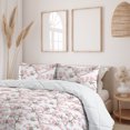 thumbnail image 2 of Ambesonne Cherry Blossom Down Alternative Quilt Comforter, Soft Flowers Spring, King, Blush Evergreen and Taupe, 2 of 5
