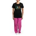 thumbnail image 4 of CafePress - Nollaig Shona Duit Women's Dark Pajamas - Women's Short Sleeve Print T-Shirt and Pants Dark Cotton Pajama Set, 4 of 7